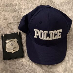 Police Cap and Badge Costume Set